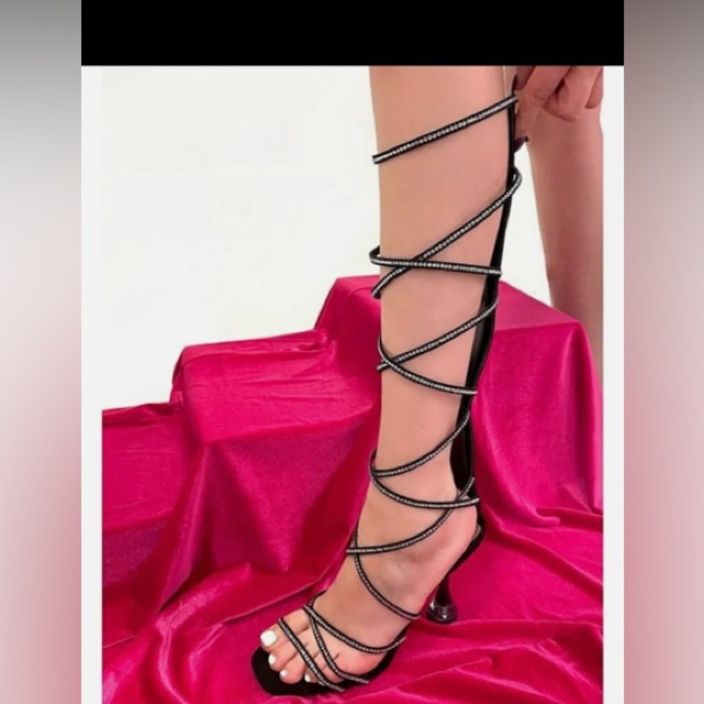 Gianni Bini Zaxton Tall Rhinestone Strap Dress Sandals